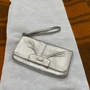 Coach Silver Clutch